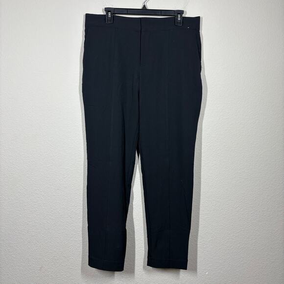 Mondetta 10 High Rise Comfort Stretch Dress Pants Black Ankle Length Pockets - Picture 1 of 8